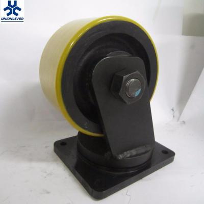 China Industry Industry 8 Inch Iron PU Caster Extra Heavy Duty Load 4000kg With Container for sale