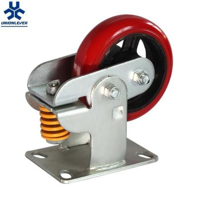 China Industry Industry 6 Inch Spring Shock Absorber Caster Rigid Casters for sale