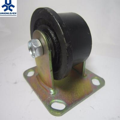 China Industry 2.5 Inch T Type Industrial Cast Iron Track Rail Caster Wheel Rigid Load 150kg for sale