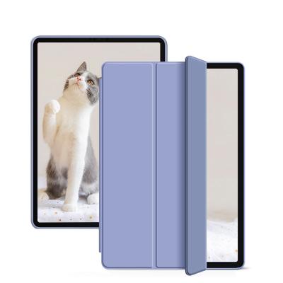 China Newly Back Holder Auto-sleep Style Magnetic PU Leather+Silicone Cover 9.7 Inch Triple Slim Cover 2017 2018 Tablet Case for sale