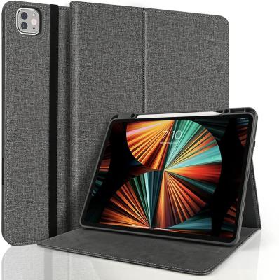 China Easy For iPad Pro 12.9 Inch Case Gen With Pencil Holder, Full-Body Protective Leather Cover - Auto Wake / Soft Folio Sleep Tablet for sale