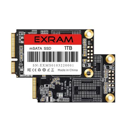 China Original SSD Exram Low Power Consumption 3D Nand Flash Internal mSATA SSD 128/256/512/1TB/2TB Drive For Laptop for sale