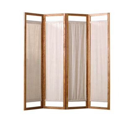 China Traditional Chinese Brown Room Divider Free Standing Decorative Folding Screen 3 Panel 1.72M New for sale