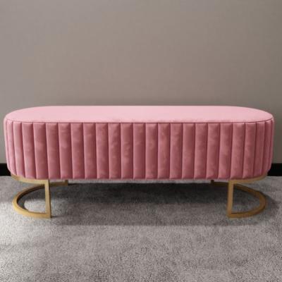 China Wholesale Adjustable Luxury Modern Simple Home Furniture Bedroom Creative Change Shoe Fashion Ottoman (Other) Long Living Room Stool for sale