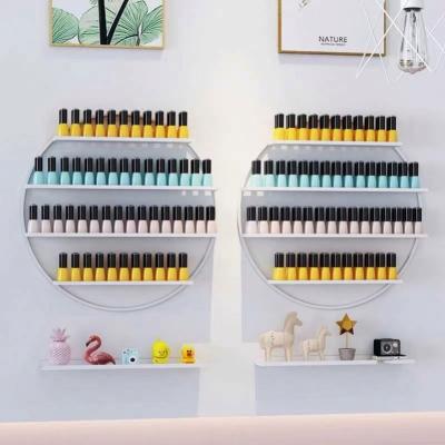 China The new Opi Nordic style wrought iron cosmetic nail polish display rack the nail polish wall display rack for sale