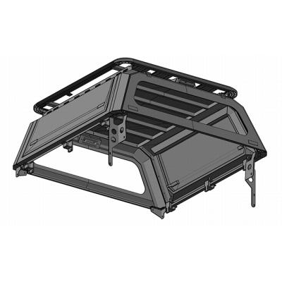 China 4x4 Accessories Canopy Black Pickup Truck Hardtop Topper Body Kits Waterproof Offroad Awning for sale