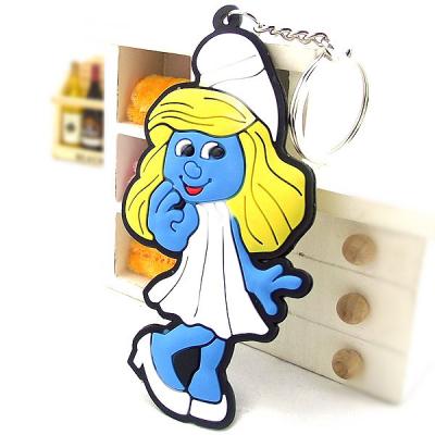 China Advertising Cartoon Image Soft PVC Keychain With Logo Print  8 * 4cm for sale