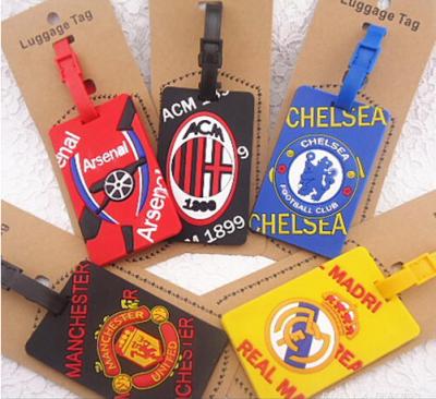 China European Cup Football Plastic Luggage Tags , Multi - Colored Printable Luggage Tags for sale