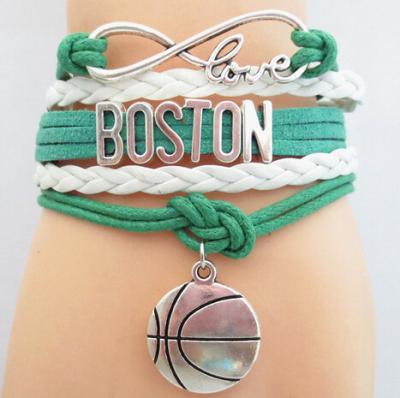 Chine L'infini personnalisé d'amour de base-ball du football de BOSTON charme le bracelet de NFL de bracelet à vendre