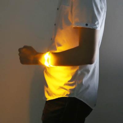 China COOL Reflective Luminous Led Flashing Light Glow Armband Night Fun Wrist Strap Flexible for sale