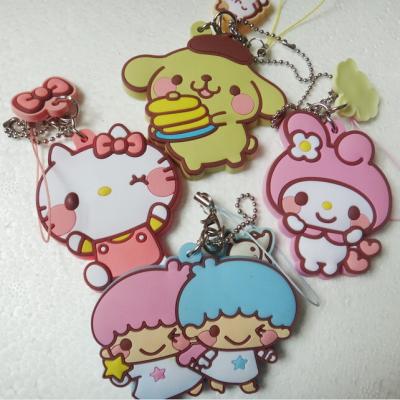 China Custom 2D Cartoon Soft PVC Keychain , Silicone Rubber Key Chain For Kids Gift for sale