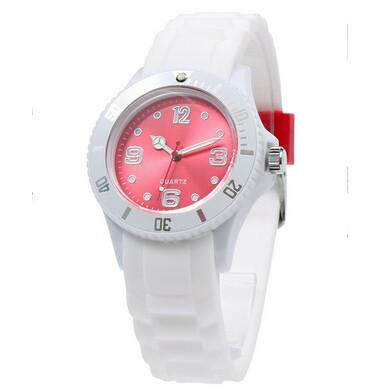 China Colorful Dial Silicone Quartz Watch For Junior / Ladies Silicone Watches for sale