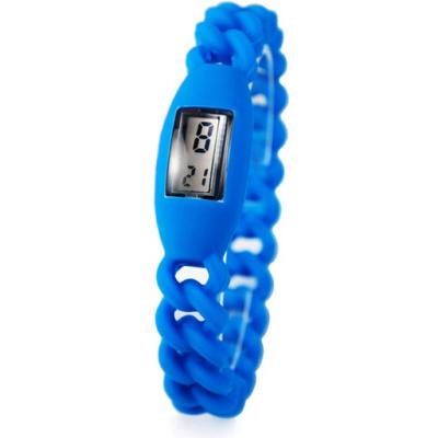 China Mini Blue Negative Silicone Ion Sport Watch For Children , Rubber Bracelet Wrist Watch for sale