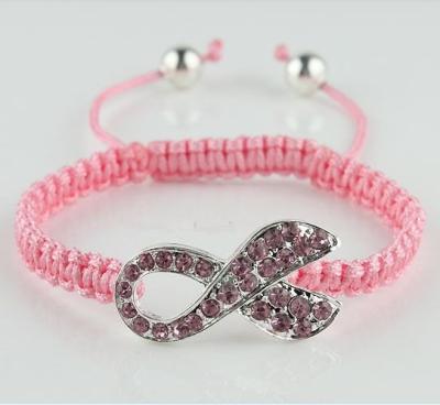 China Breast Cancer Diamond Bracelets for sale