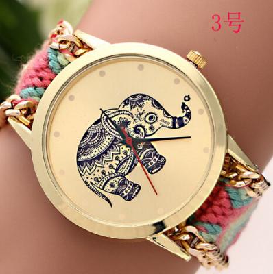 China PU Leather + Glass Women / Lady Geneva Flower Watch with Logo Printing Hand Made for sale