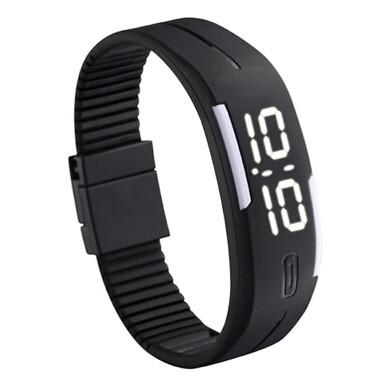 China Water Resistant Rubber White Light Led Digital Wrist Watch For Man In Black , Blue for sale