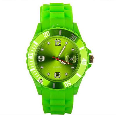 China Calendar Ice Silicone Bracelet Watch 3ATM With Japan Movement PC32 for sale