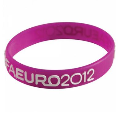 China 202×12×2MM Raised Logo Silicone Wrist Bands Healthy Sport For Teenager Gift for sale