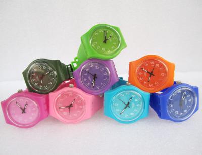 China Candy Colors Men / Women Swatch Rubber Wrist Watches Quartz Japan Movement for sale