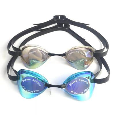 China Summer Fashion Anti-fog Goggles Sports Adult Swimming Anti-fog Adjustable Glasses With Silicone for sale