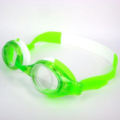 China New Anti Fog Fashion Green Gel Color No Leaking UV Anti Fog Protection Silicone Swim Goggles For Kids and Junior 2 to12 Years Old for sale