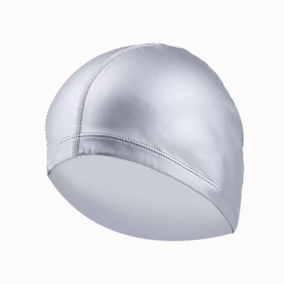 China Universal Waterproof PU Swimmi Swim Cap Solid Color Men and Women Hearing Protection PU Custom Hair Breathable Comfortable Durable Waterproof Long Swim Cap for sale