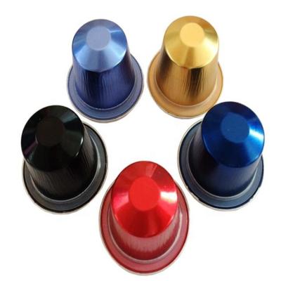 China Sustainable portable 37 mm nespresso coffee empty capsule with aluminum foil lids for sale