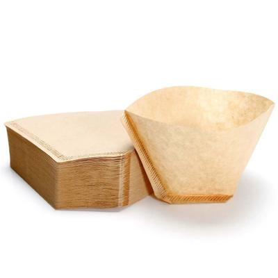 China Tea Filter Natural Unbleached Biodegradable Color Brown V Shape Coffee Filter for sale