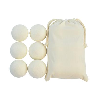 China Eco-friendly Organic Dryer Balls XL New Zealand Wool Dryer Balls 100% Natural Laundry Cleaning Softener With Cotton Bag In Stock for sale