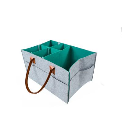 China PACKING BAG Felt Portable Baby Diaper Trolley Organizer Holder Nursery Bases Storage Bins for sale