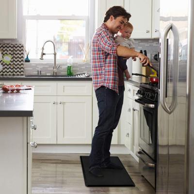 China Washable Floor Mat Waterproof Kitchen Cover With Non Slip Rubber Backing 35x23in Gray for sale