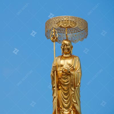 China Religious gold leaf bronze buddha statue in singapore for sale