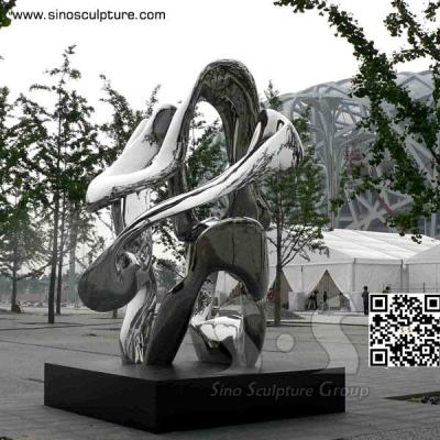 China China Stainless Steel High Polished Sculpture For Garden Decoration Artwork for sale