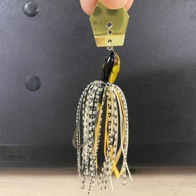 China Lure fishing hook 3/0 chatterbaits from HAWKLURE Mustad fishing lures 7g 10g 14g buzzbaits lead jig with rubber skirt for sale