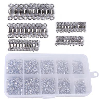 China Lure Fishing Swivels Fishing Connector Bearing Rolling Swivel Snap Hook Lure Tackle PESCA Fishing Accessory 500 Pcs Mix In One Box for sale