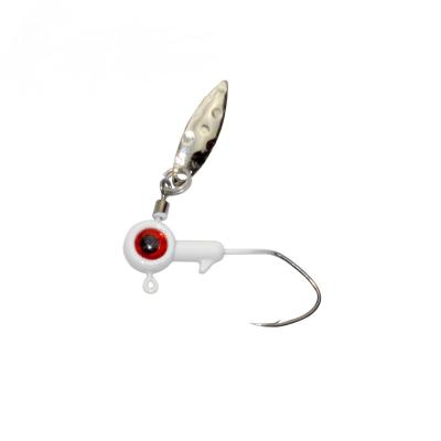 China Luminous ABS Fishing Lead Hook Building Tackle 1.75g ​​3.5g 3d Eyes Hooks With Spoon for sale