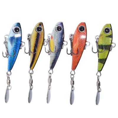 China Lead Metal Vib Lure Spoon Hard Bait Small Spangle 3cm/4.2g Vibrating Spinning Spinning Sea Fishing Lure for sale