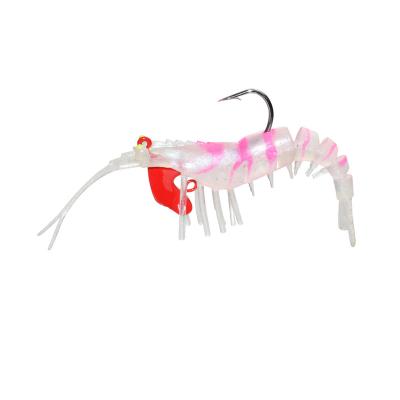 China Soft Fishing Artificial Worm 100mm Casting Lure Worm Shrimp 50mm 70mm Rubber Fish Rig for sale