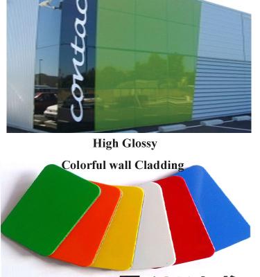 China Indoor High Glossy Aluminum Composite Panel Design ACP For Wall Cladding / Sideboard for sale