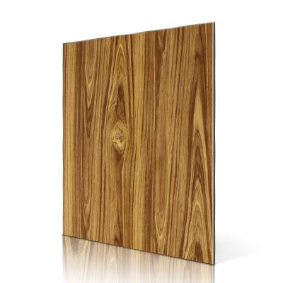 China Interior Design Decoration Teak Wood Texture Aluminum Cladding ACP Inner Sheet Composite Panel for sale