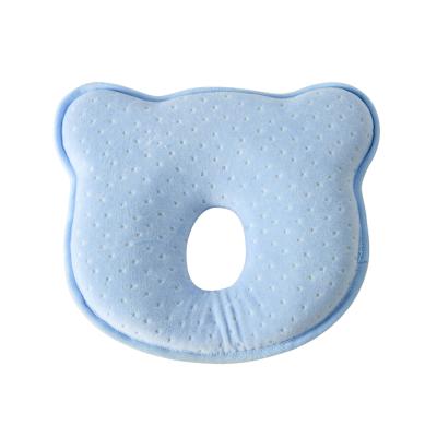 China Memory Foam Newborn Baby Flat Head Pillow For Baby Head Shaping Pillow for sale