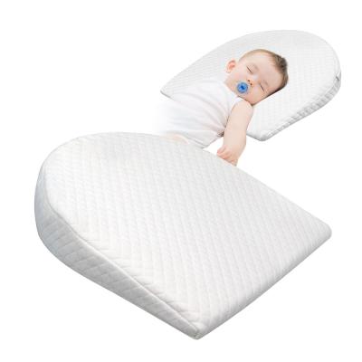 China Pink Waterproof Memory Fabric Baby Sleep Wedge Pillow For Baby Crib Wedge for sale