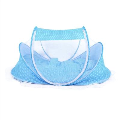 China Insecticide Treated with Mattress Pillow Three-Piece Suit Bedding Hutch Folding Baby Music Mosquito Nets for 0-2 Years Old Children for sale