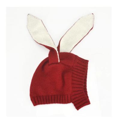 China Infant Gilr Boy Toddler Rabbit Hat Kid Big Eared Baby Beanies Hat Winter Animal Kids Crochet Baby Knit Hat for sale