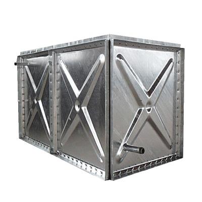 China Hotels Hot Dip Galvanized Pressed Iron Steel Water Storage Tanks for sale