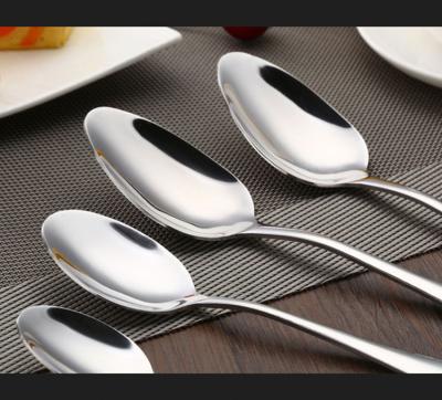 China China Factory Customized Sustainable 20*4.5 Stainless Steel High Quality Silver Soup Spoons for sale