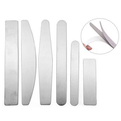 China Refillable Manicure Stainless Steel Nail Folder Sandpaper Replacement Metal with Replaceable Sandpaper Stainless Steel Reusable Nail Folder for sale