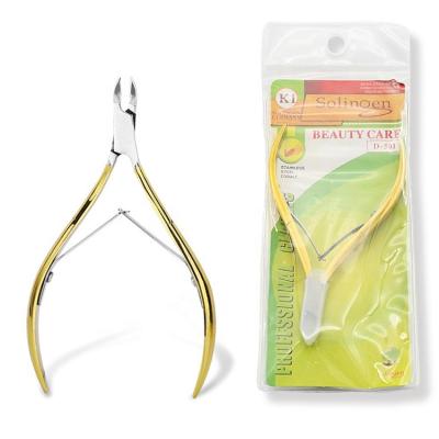 China Right Handed Scissors Nail Clippers Cuticle Nipper PVC Bag Package Manicure Tools Stainless Steel Handle Nail Liner Cutter Scissors Nail Cuticle Nippers for sale