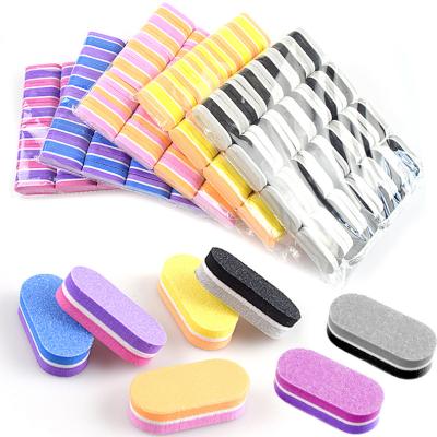 China Professional Manicure Care Private Label Mini Sponge Nail File Customized Oval Shape Cute Nail File for sale