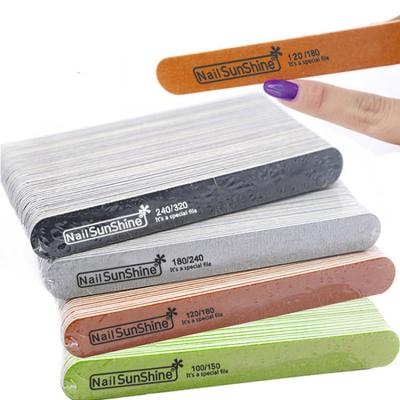 China OEM High Quality Custom Printing Wooden Nail File Logo Nail File Disposable Manicure Care Promotional 100/180 for sale